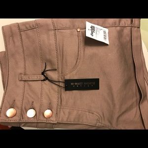 Charlotte Russe High Waisted Shorts Size 8 Mauve